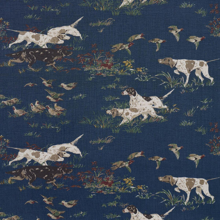 Pointers Indigo 175163 by Schumacher Designer Fabric A Country Life 54.0" - Swanky Fabrics -