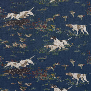 Schumacher Fabric Pointers Indigo 175163