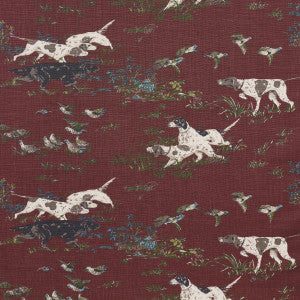 Schumacher Fabric Pointers Burgundy 175165