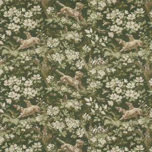 Schumacher Fabric Hound Meadow Forest 182261
