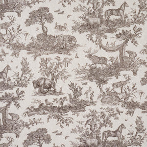 Schumacher Fabric Western Toile Sepia 182271
