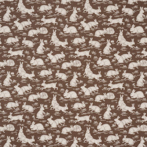 Schumacher Fabric Cottontails Chestnut 182241