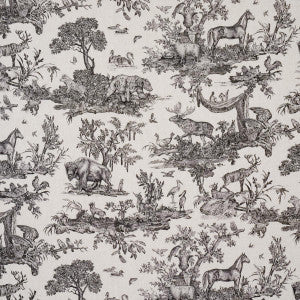 Schumacher Fabric Western Toile Carbon 182270