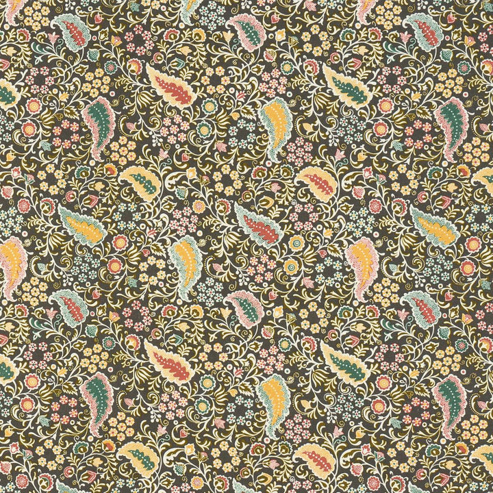 Peggy Paisley Graphite 182430 by Schumacher Designer Fabric Ashbury 54.0" - Swanky Fabrics -