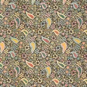 Schumacher Fabric Peggy Paisley Graphite 182430