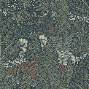 Schumacher Wallpaper Northern Forest Spruce 4701