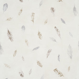 Schumacher Wallpaper Woodland Feathers Pebble 5016060