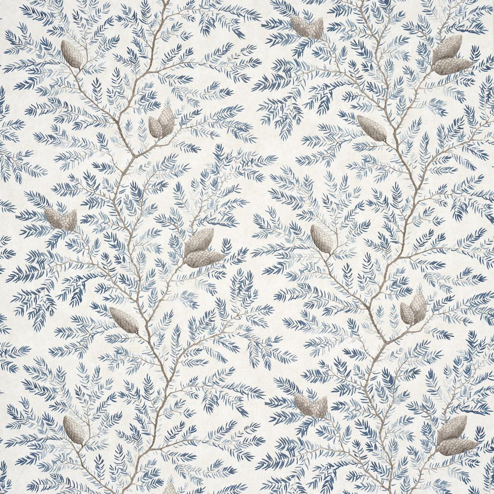 Pinewood Winter 5016091 by Schumacher Designer Wallpaper A Country Life 27.0" - Swanky Fabrics -