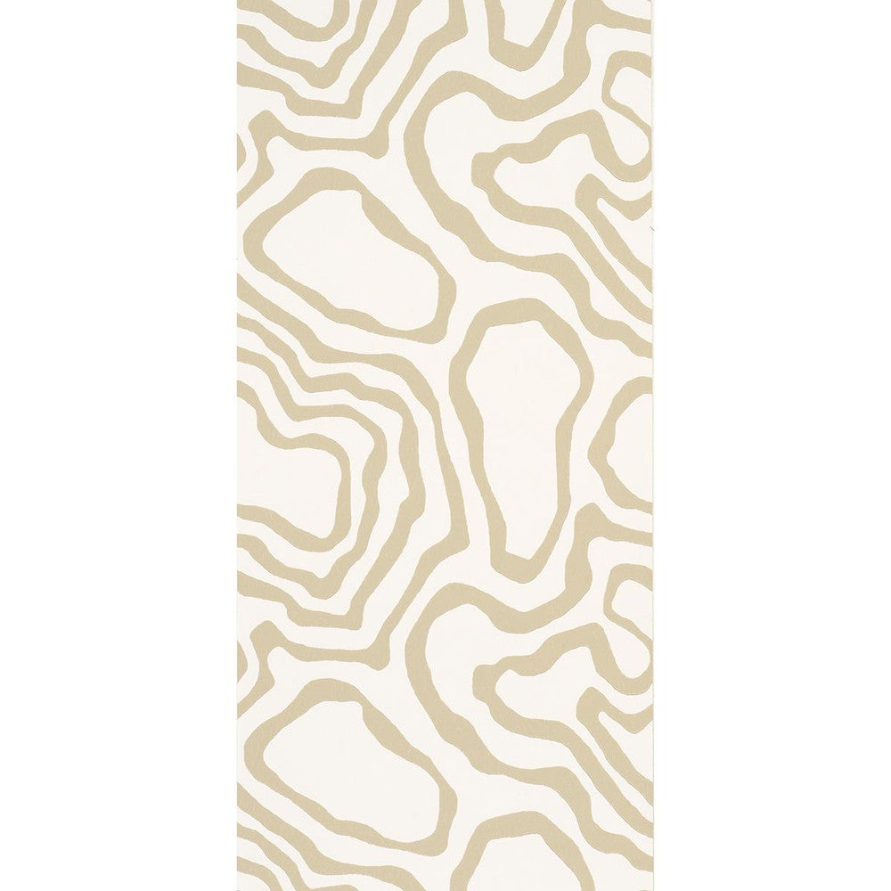 Defeo Sand 5016100 by Schumacher Designer Wallpaper Mesa 20.5" - Swanky Fabrics -