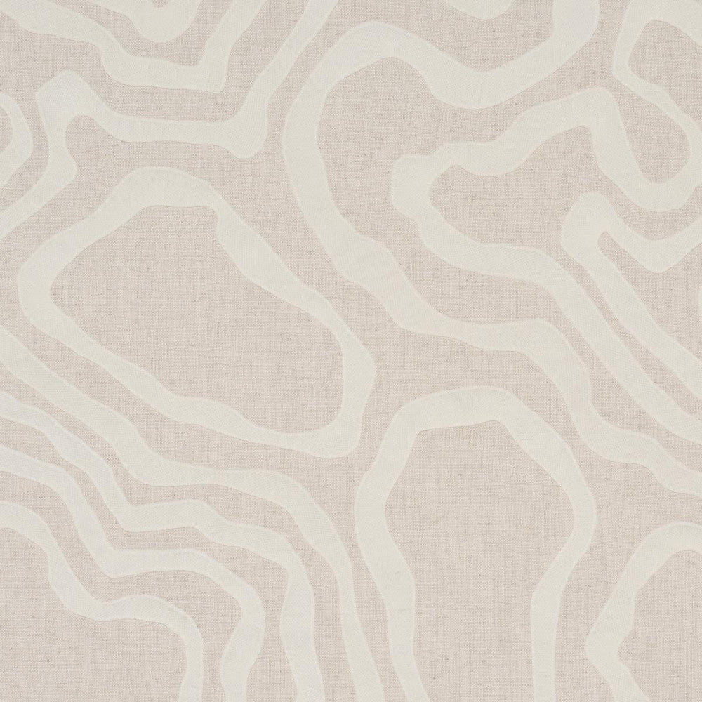 Defeo Embroidery Bone 84431 by Schumacher Designer Fabric Mesa 25.5" - Swanky Fabrics -