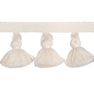 Schumacher Trim Cotton Tassel Fringe Ivory 84690