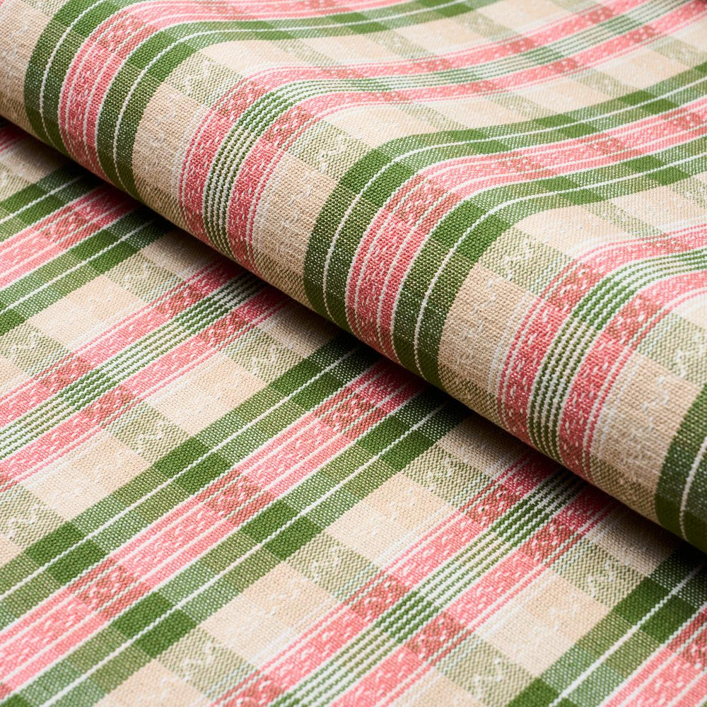Fonda Hand Woven Plaid Petal & Leaf 84721 by Schumacher Designer Fabric Ashbury 5.25" - Swanky Fabrics -