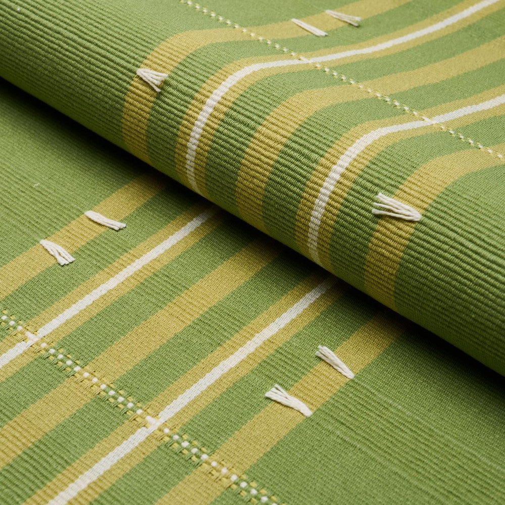 Remmy Hand Woven Stripe Leaf 84781 by Schumacher Designer Fabric Ashbury 10.62" - Swanky Fabrics -