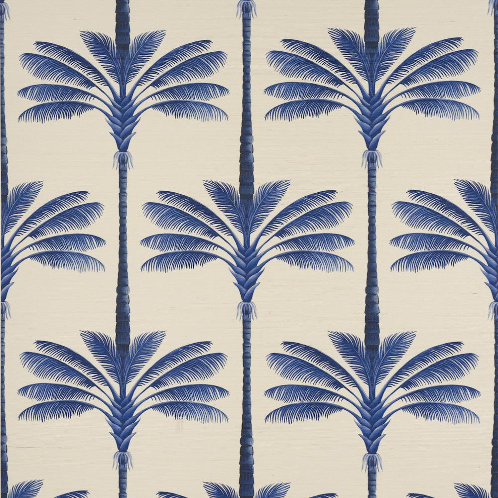 A Palm Is A Palm Sisal Chocolate Meets Tobacco 5016960 by Schumacher Designer Wallpaper Johanna Ortiz 17.0" - Swanky Fabrics -