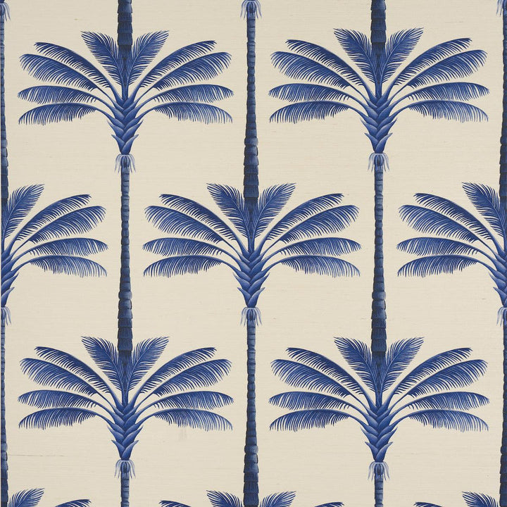 A Palm Is A Palm Sisal Chocolate Meets Tobacco 5016960 by Schumacher Designer Wallpaper Johanna Ortiz 17.0" - Swanky Fabrics -