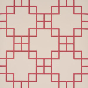 Schumacher Wallpaper Georgette Trellis Red 5016502