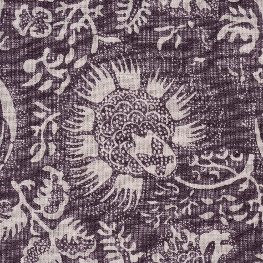 Pomegranate Print Aubergine 177697 by Schumacher Designer Fabric A Love Affair 11.0" - Swanky Fabrics -