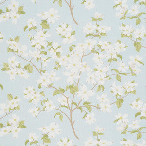 Schumacher Fabric Blooming Branch Sky 177413