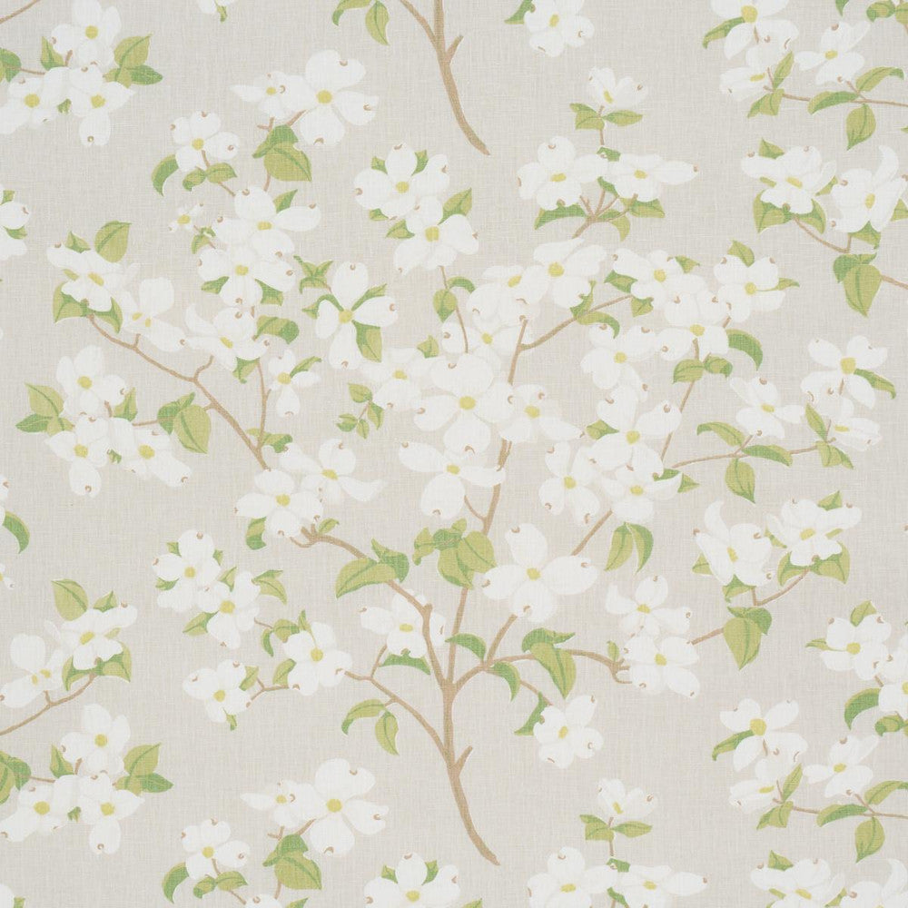Blooming Branch Dove 177414 by Schumacher Designer Fabric A Love Affair 54.0" - Swanky Fabrics -