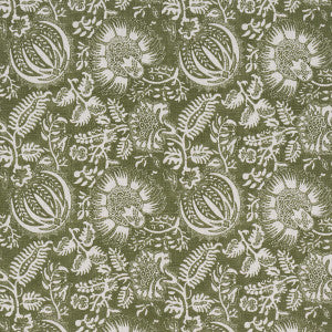 Schumacher Fabric Pomegranate Print Olive 177695