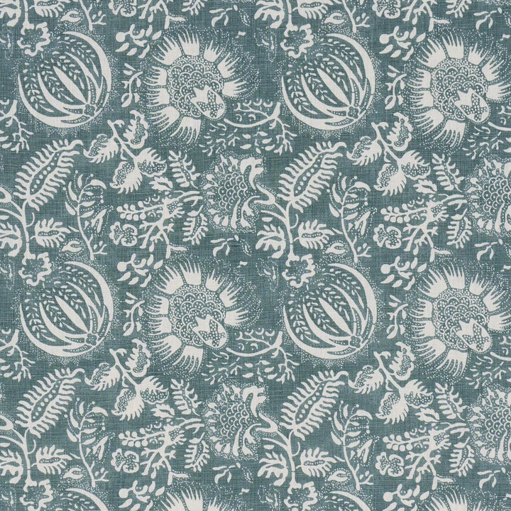 Pomegranate Print Peacock 177696 by Schumacher Designer Fabric A Love Affair 11.0" - Swanky Fabrics -