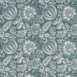 Schumacher Fabric Pomegranate Print Peacock 177696