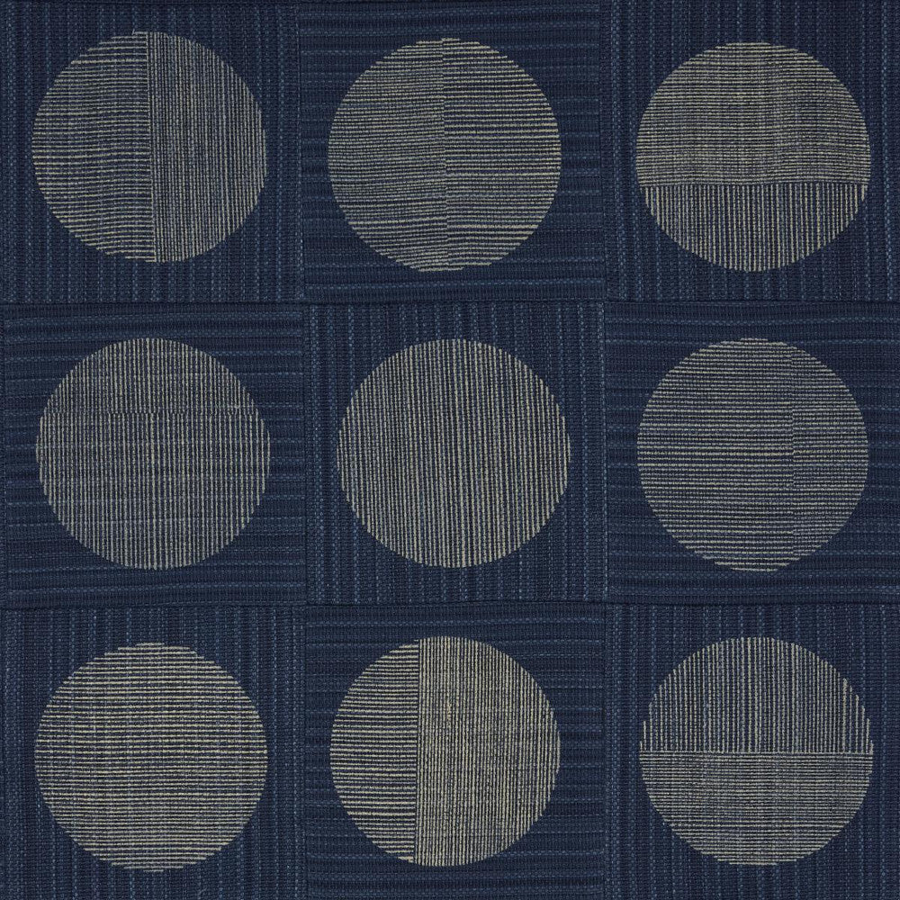 Una Hand Block Print Indigo 182302 by Schumacher Designer Fabric Mesa 26.5" - Swanky Fabrics -