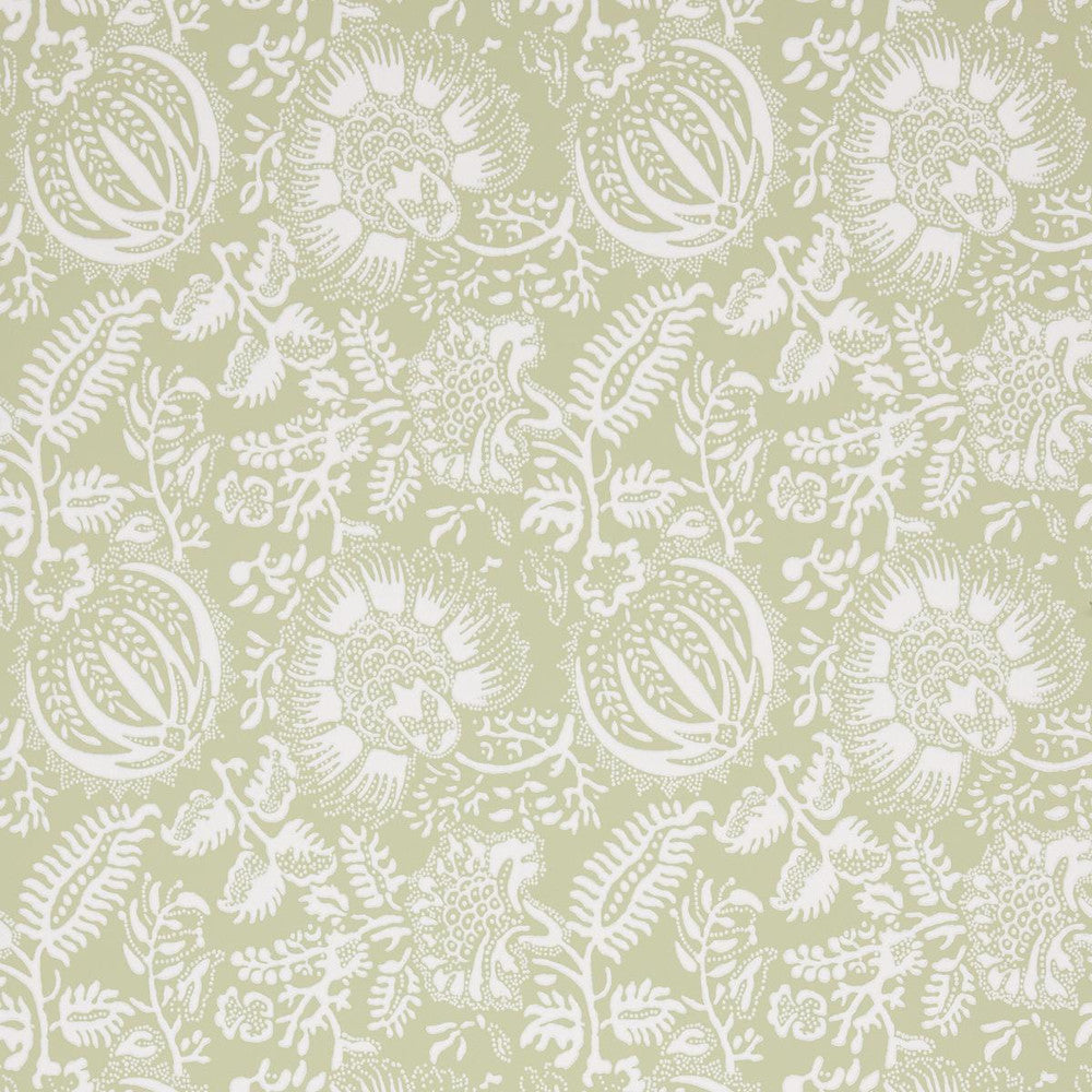 Pomegranate Print Moss 5016371 by Schumacher Designer Wallpaper A Love Affair 13.5" - Swanky Fabrics -