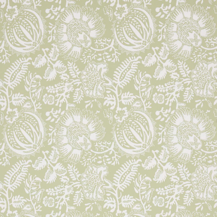 Pomegranate Print Moss 5016371 by Schumacher Designer Wallpaper A Love Affair 13.5" - Swanky Fabrics -