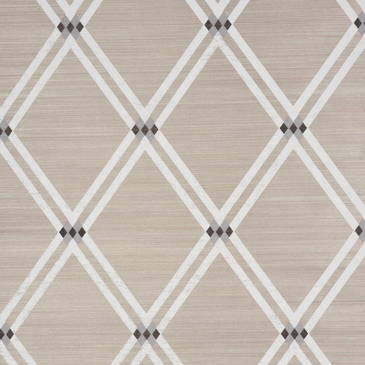 Asolo Sisal Silver 5016540 by Schumacher Designer Wallpaper Textured & Woven Wallcoverings 33.5" - Swanky Fabrics -