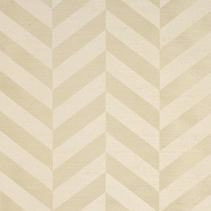 Schumacher Wallpaper Staggered Chevron Sisal Ivory 5016560
