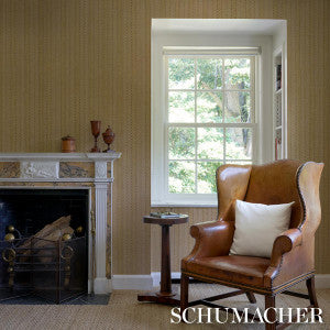 Schumacher Wallpaper Zig Zag Paperweave Sesame 5016600