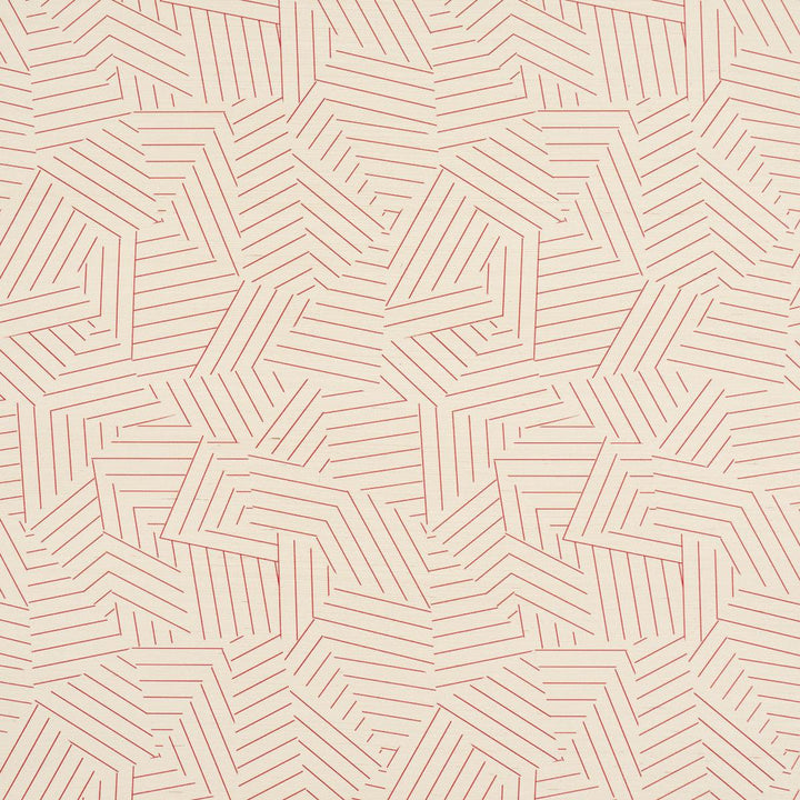 Deconstructed Stripe Sisal Red 5016582 by Schumacher Designer Wallpaper Textured & Woven Wallcoverings 17.0" - Swanky Fabrics -