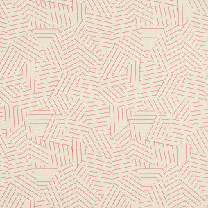 Schumacher Wallpaper Deconstructed Stripe Sisal Red 5016582