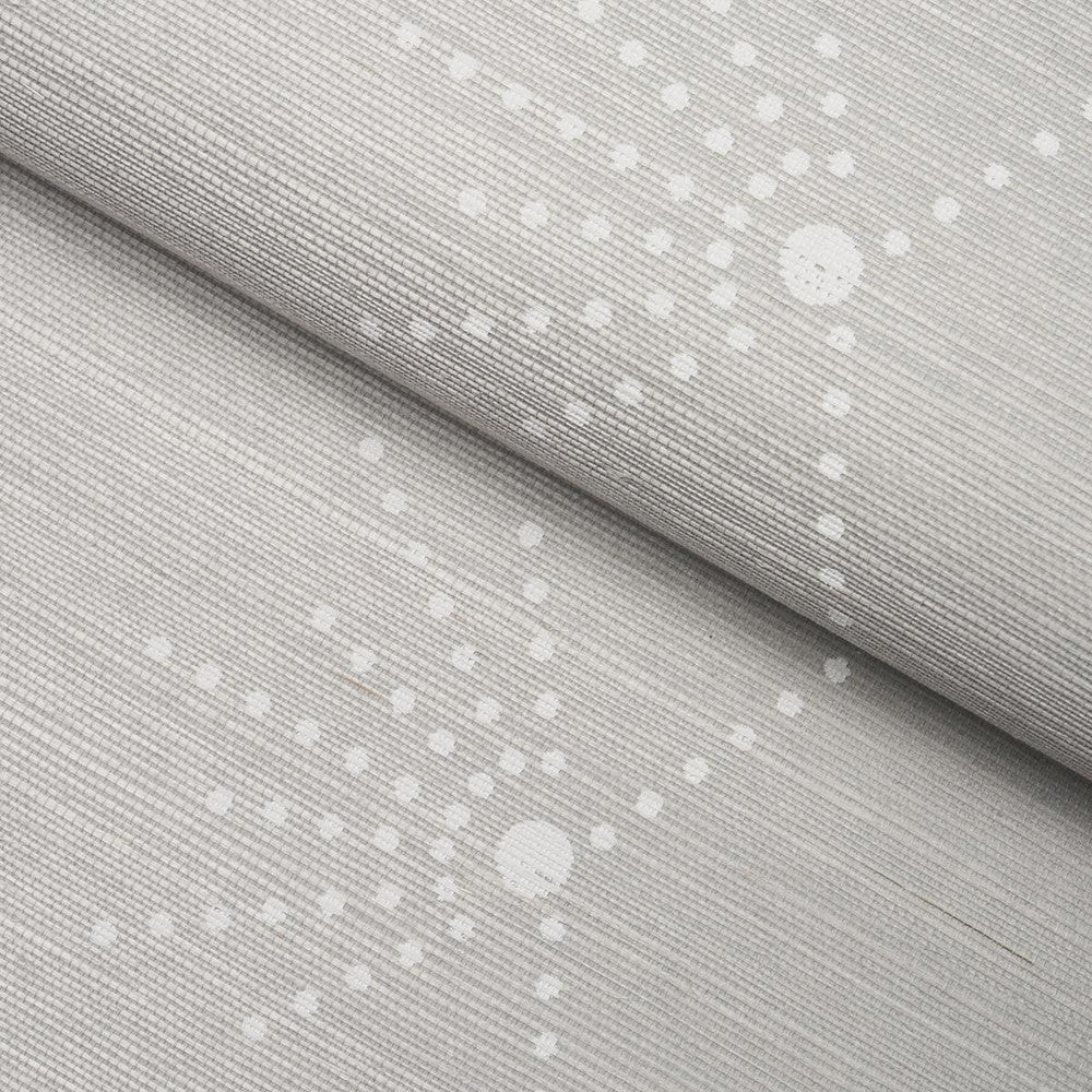 Royre Stripe Sisal Dove 5016720 by Schumacher Designer Wallpaper Textured & Woven Wallcoverings 11.38" - Swanky Fabrics -