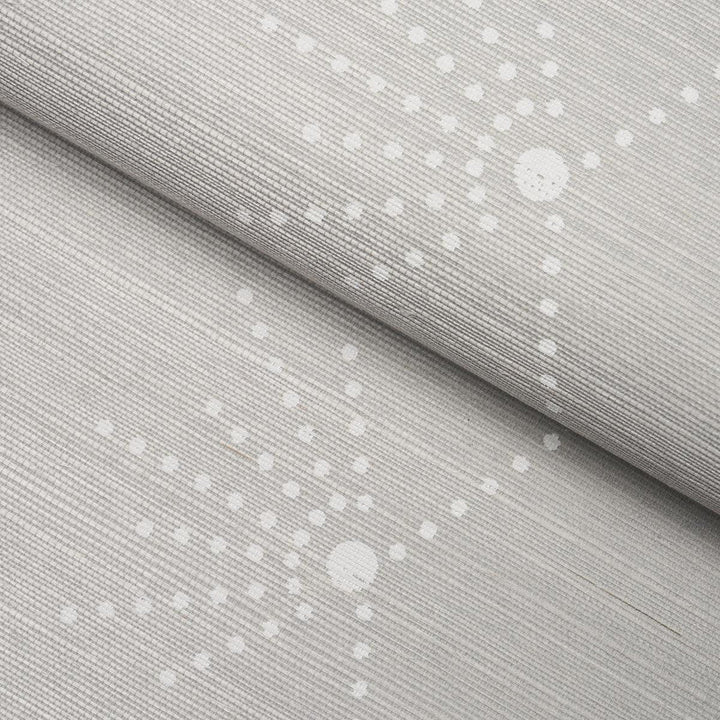 Royre Stripe Sisal Dove 5016720 by Schumacher Designer Wallpaper Textured & Woven Wallcoverings 11.38" - Swanky Fabrics -
