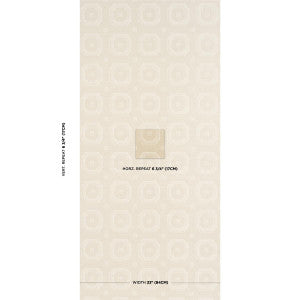 Schumacher Wallpaper Beveled Frame Sisal Oyster 5016731