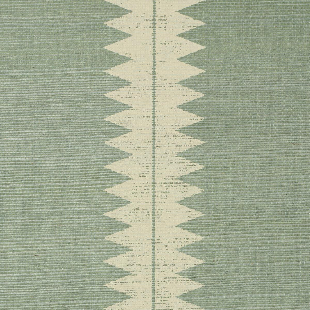 Bristle Stripe Sisal Seaglass 5016742 by Schumacher Designer Wallpaper Textured & Woven Wallcoverings 17.0" - Swanky Fabrics -