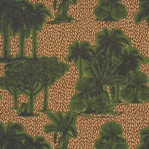 Schumacher Wallpaper Tropical Safari Print Orinoco Verdant Oasis 5016920