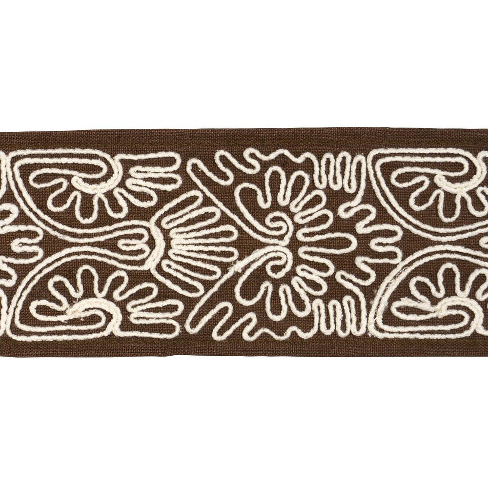 Nico Tape Mocha 84761 by Schumacher Designer Trim Ashbury - Swanky Fabrics -