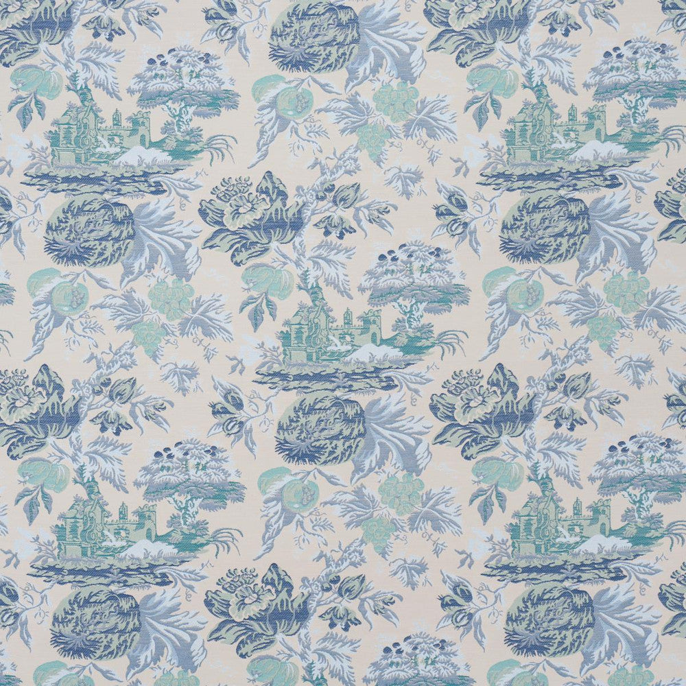 Jardin De Louis Delft 84880 by Schumacher Designer Fabric Timothy Corrigan 18.38" - Swanky Fabrics -