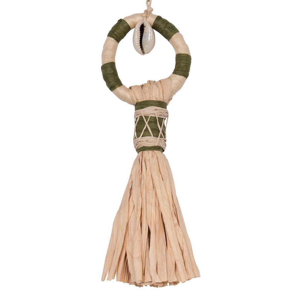 Broom Tassel Palm Tree Green 85392 by Schumacher Designer Trim Johanna Ortiz - Swanky Fabrics -