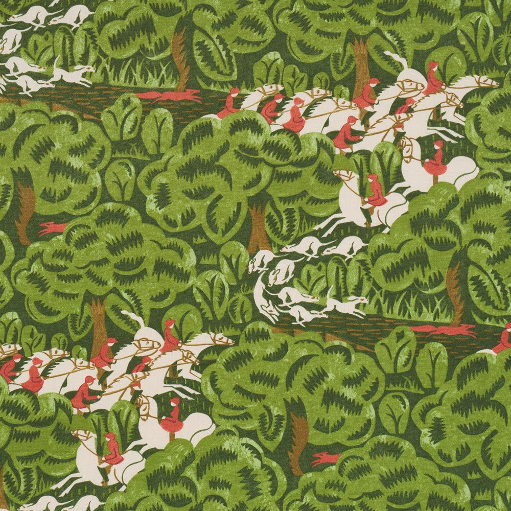 Margaret Schloeman'S Fox Chase Forest 182340 by Schumacher Designer Fabric The New Yorker 13.5" - Swanky Fabrics -