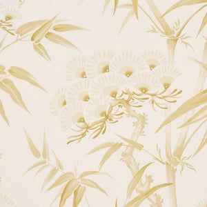 Schumacher Wallpaper Arita Floral Citron 5009143