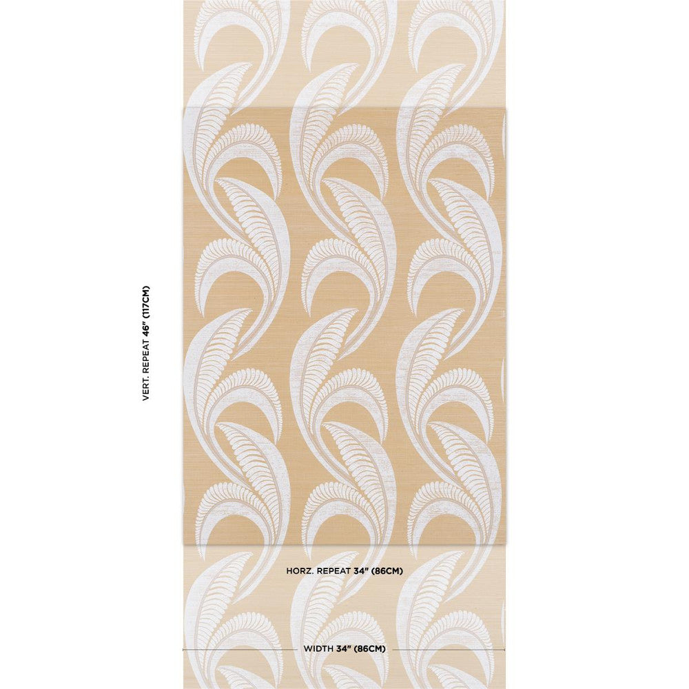 Banana Leaf Sisal Oatmeal 5016550 by Schumacher Designer Wallpaper Textured & Woven Wallcoverings 34.0" - Swanky Fabrics -