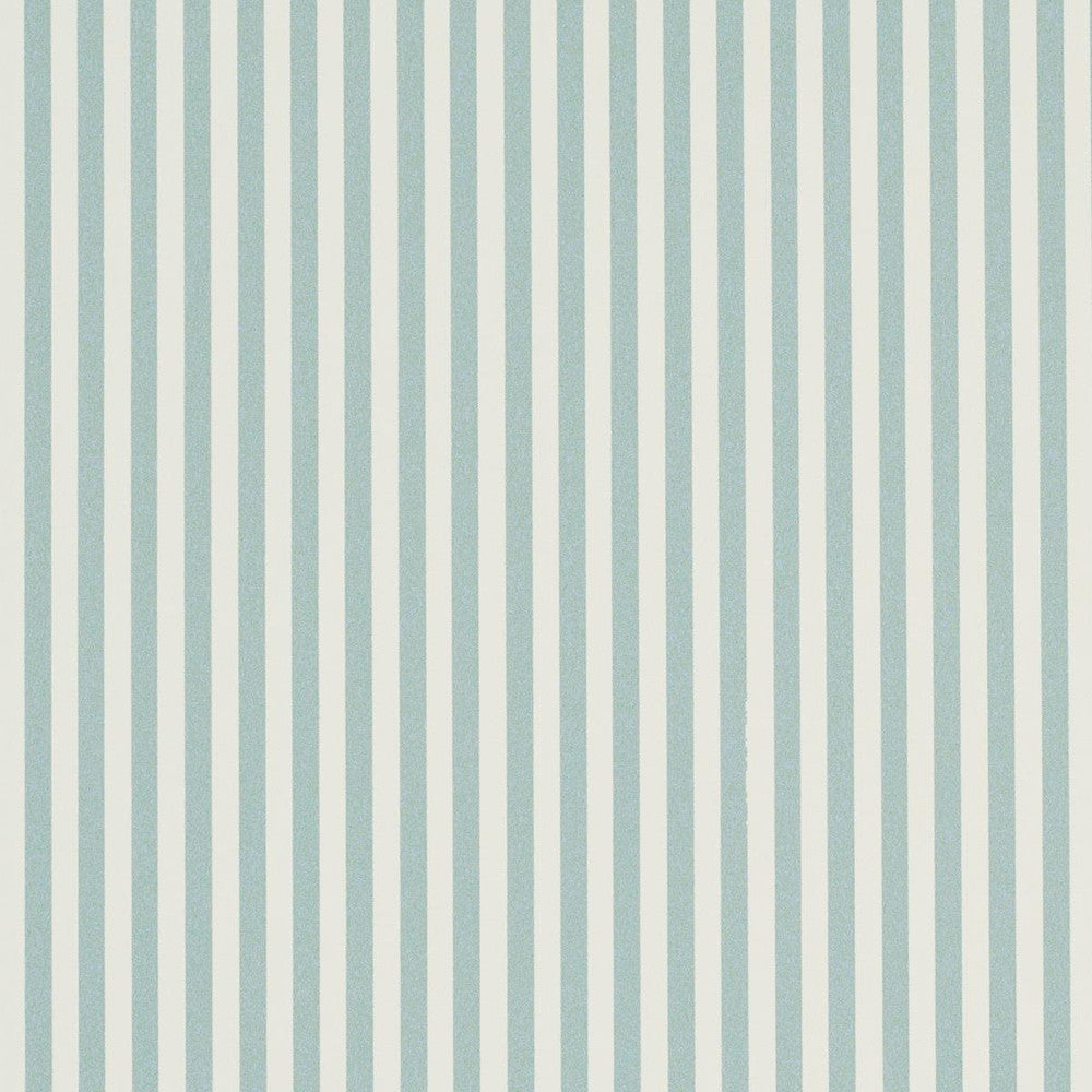 Emma Stripe Narrow Aqua 5017194 by Schumacher Designer Wallpaper Perennial Favorites - Swanky Fabrics -