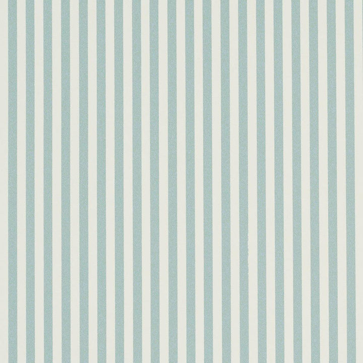 Emma Stripe Narrow Aqua 5017194 by Schumacher Designer Wallpaper Perennial Favorites - Swanky Fabrics -