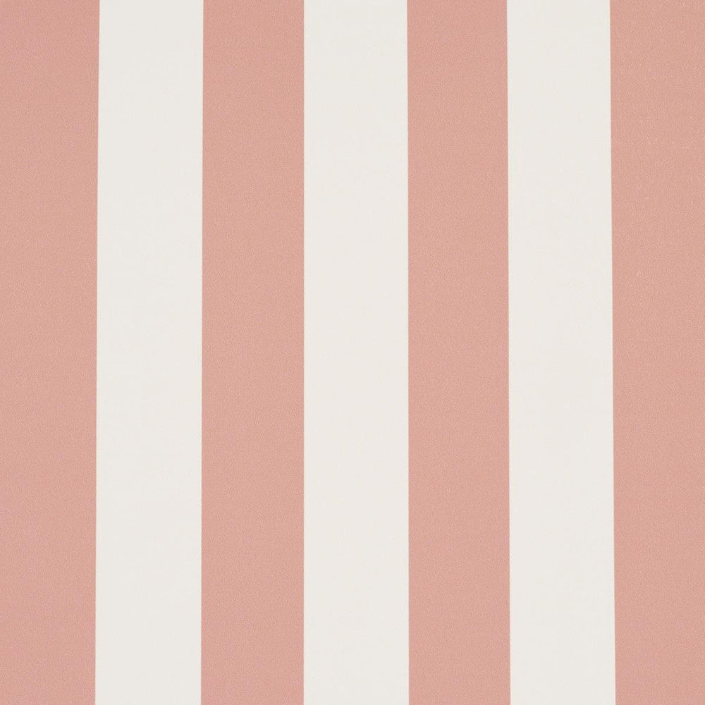 Emma Stripe Coral 5017220 by Schumacher Designer Wallpaper Perennial Favorites 2.5" - Swanky Fabrics -