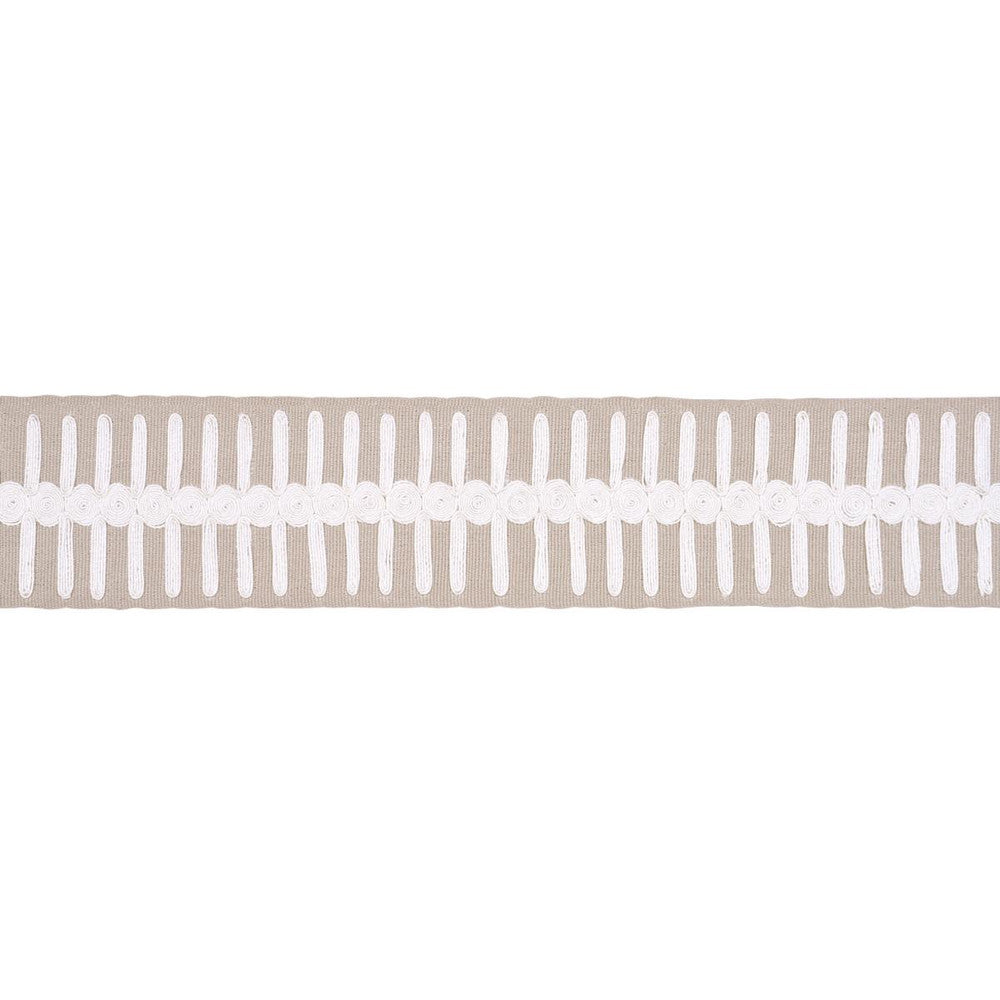 Castille Tape Natural 70747 by Schumacher Designer Trim Perennial Favorite Trims - Swanky Fabrics -