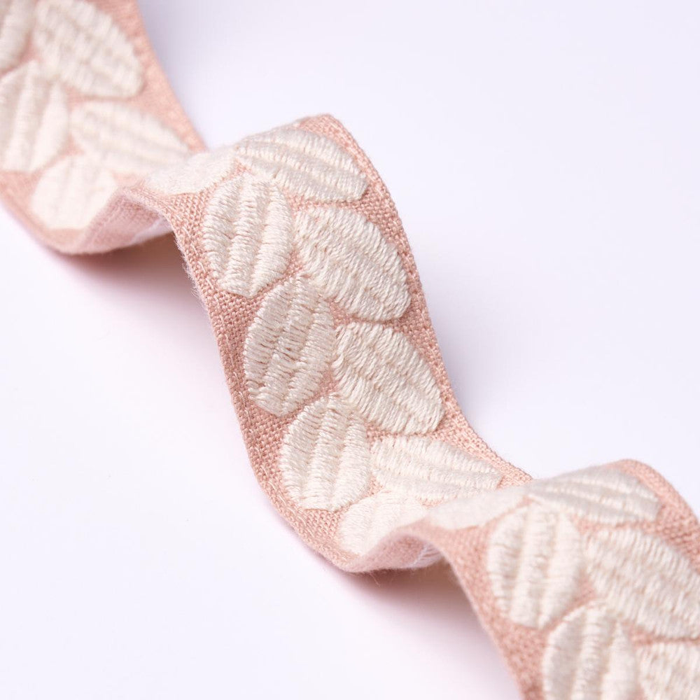 Berkeley Tape Narrow Blush 79916 by Schumacher Designer Trim Perennial Favorite Trims - Swanky Fabrics -